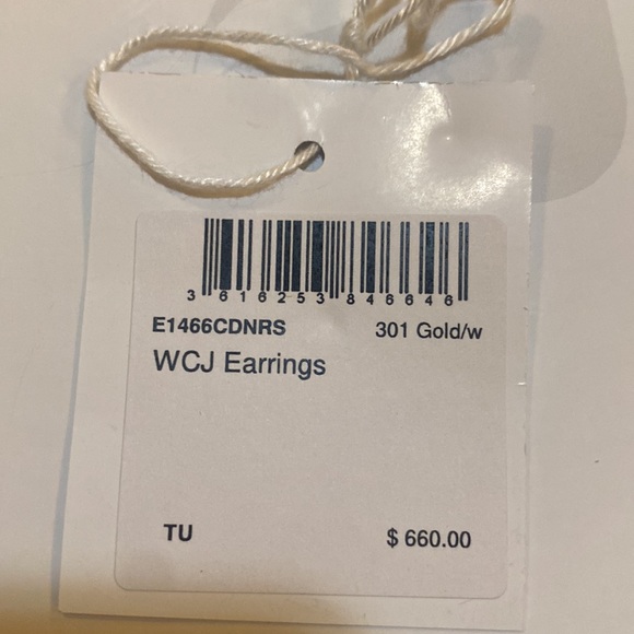 Christian Dior CD Navy Earring with White Resin Pearl - Picture 9 of 9